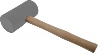 Palička gumová prům.65mm dřevěná násada 250/65/A šedá